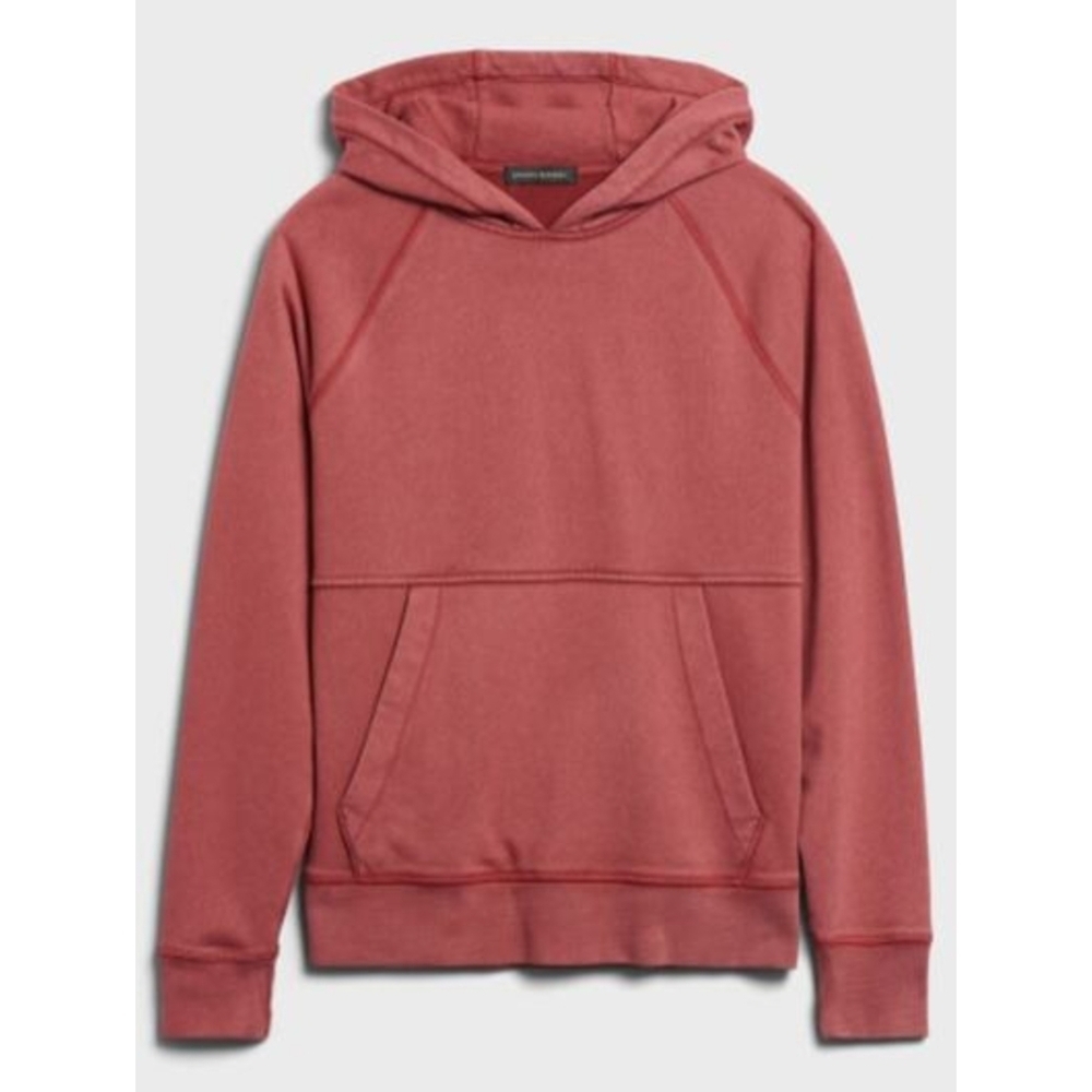Banana Republic▪️Men's Organic French Terry Brick Red Hoodie